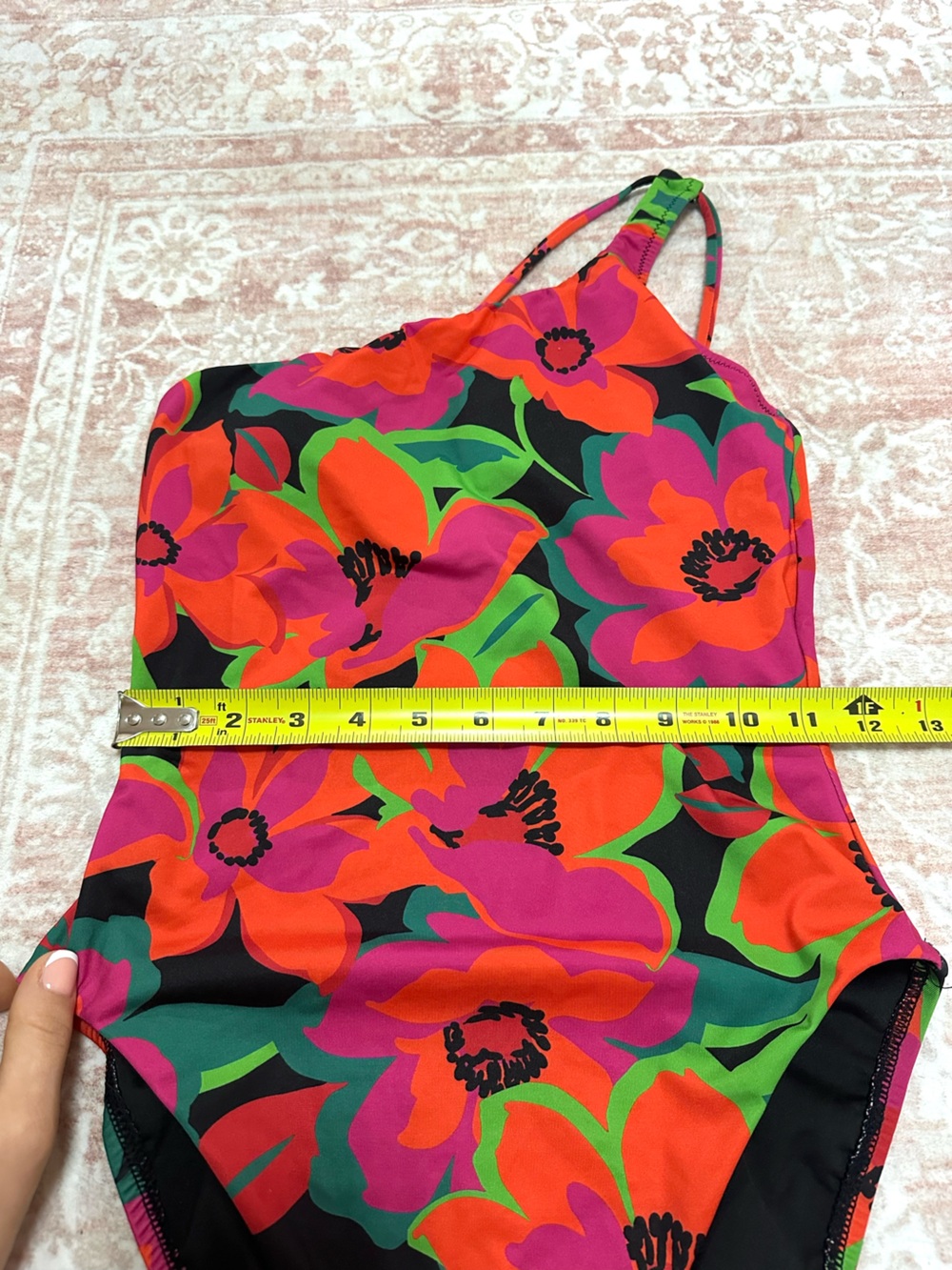 🌺One-Shoulder Floral Swimsuit One Piece - Picture 10 of 10